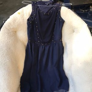 Sweet Rain Navy dress with gold detail size small